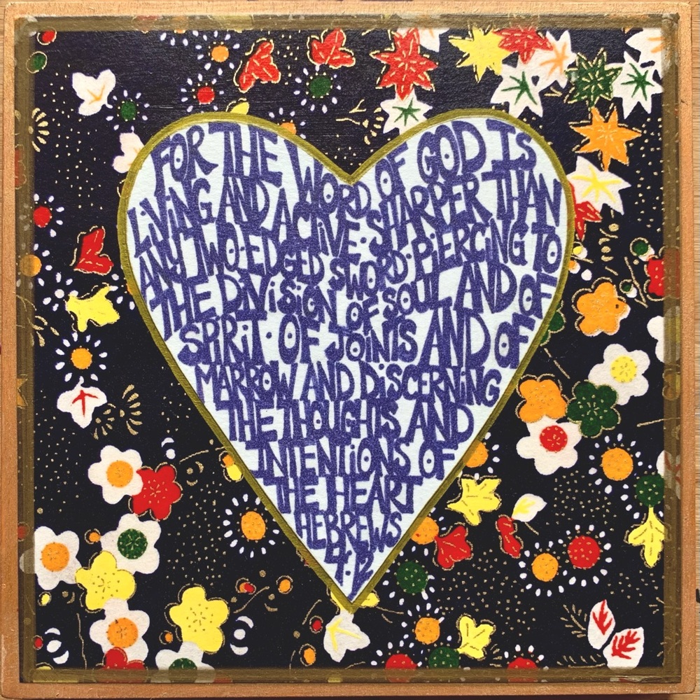 One of a kind handmade scripture art